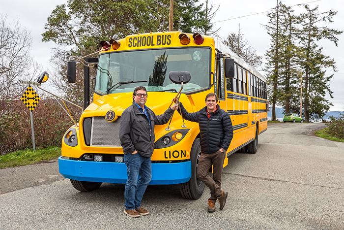 Electric school bus visits Salt Spring