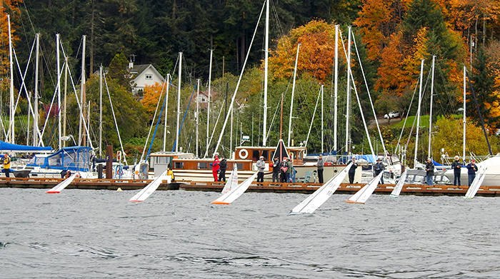 Sailing club hosts IOM racers