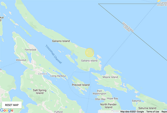 Gulf Islands the epicentre of Early Morning Earthquake